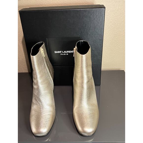 Brand New - Saint Laurent Paris - LOU - GOLD - boots size 40 - Picture 1 of 8